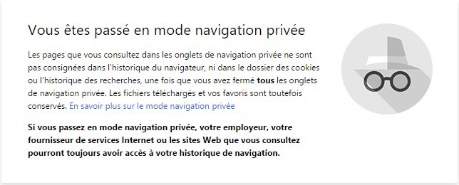 navigation privee incognito chrome