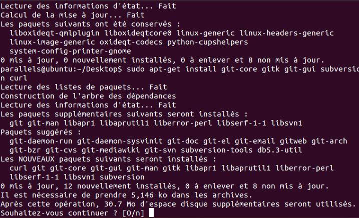 L'installation de paquets et de dépendances peut se faire depuis le terminal avec un sudo apt-get install nom-du-paquet